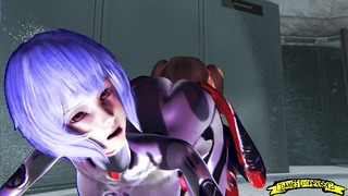 Rei Ayanami és Asuka Langley – Leszbikus szajhák játszanak a puncikkal az Evangelionban hentai pornó