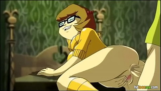 Scooby Doo Parody Vert; Shaggy Shoots His Load Right in Velmas asshole