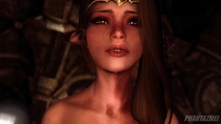 Sexy Elf With Big Tits Rides a Big Dick in Skyrim