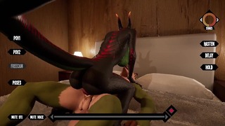 Shades of Elysium Scaly Lizard Girl Cowgirl