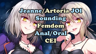 Utrpení následků s Jeanne artoriaalter Část 2(fgo Hentai joi)femdom, sounding, assplay)