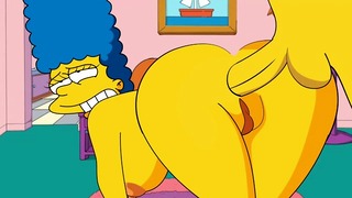 |los Simpson| El culo de Marge fue follado por Lenny