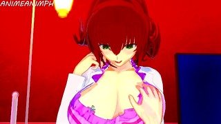 Mikado Ryouko – Roodharige slet laat je spelen met haar grote tieten in To Love-Ru hentai porno