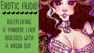 Yandere Lady ata a un inocente virgen… | Juego de rol de Yandere Asmr Audio sensual | Auralidad femenina