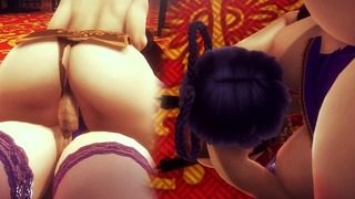 [genshin Impact] Futa Lisa fucked Xiangling ve své vlastní restauraci (3D porno 60 Fps)