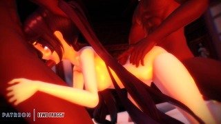 Genshin Impact – Mona Threesome With Double Creampie [cenzúrázatlan Hentai 4k]