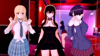 najlepší anime Girls 2022 Fuckfest (váš falšovateľ X Komi X Marin) (3d Hentai)