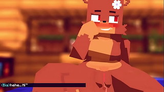 Bia губи анална девственост в Minecraft Порно анимация