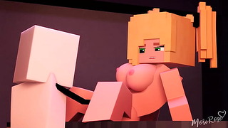 Boby X Hannah (mcr34) Mcr34 Minecraft 3d animation anime 60fps Minecraft Masturbation