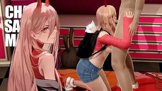 Chainsaw Dude Power Handjob and Blowjob, Sex Charming Chick (3d Hentai)