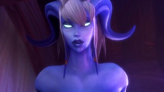 Draenei Cowgirl- Warcraft Warcraft Pov Fantasy Cowgirl Pov Cowgirl 3d obrovská prsa velká prsa World of Warcraft draenei