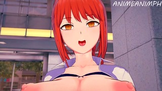 Makima Ride Denji S Cock to Transform Him into Her Pet until Cream Pie – Chainsaw Dude Cartoon anime Porn