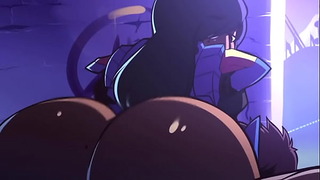 Phara – Overwatch [összeállítás] Sötét bőrű nagy mellek nyomkövetője Overwatch Kismellű Lust-vezérlő anime Rule 34 Pharah Huge Ass Hentai Hentai Dva muszlim
