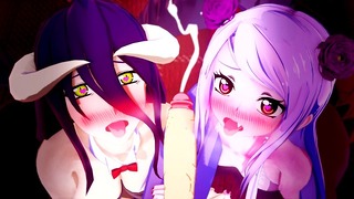 Pov: Orgasm With Albedo and Shalltear Overlord Hentai Hentai Compilation