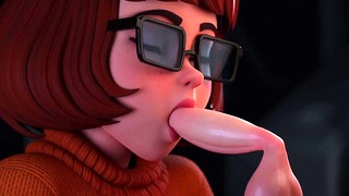 Velma Прави орален секс на тъмно