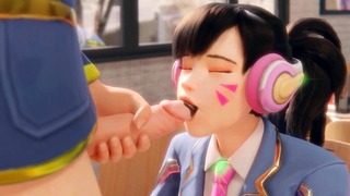 3d Compilation: Academy Girl Dva Oral Masturbate and anal Nasty Fucked