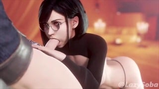 Lovely Tifa Sucking Cock Sound