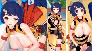 3dcg [hentai Game Koikatsu! Genshin Xiangling (anime 3dcg Video)]