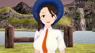 Fucking kvindelig hovedperson Juliana fra Pokemon Scarlet Violet indtil Cream Pie – anime Hentai 3d
