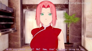 Cazzo Sakura Haruno da Naruto Shippuden fino a Creampie - anime anime Porno 3d senza censure