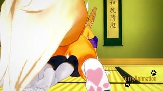 Furry Hentai Zelda Digimon – Wolf Link was Fucked By Renamon