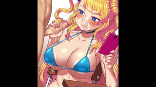 Sexy Blonde Jerk off anime Big Ass Big Boobs animation Handjob Uncensored Hentai Blonde