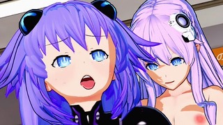 Hyperdimension Neptunia – Futanari Purple Sister X Purple Heart 3d Hentai