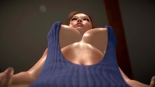 Petite Girl Grows Taller into A Huge Tits Mini-giantess infront of Her Big Dick Futa Girlfriend