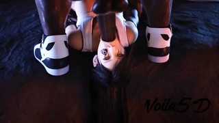 Tifa Lockhart Sloppy Facefucked and intensely Bulge Deep Throat Blacked