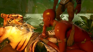 Kmen žena polykání cum v džungli 3d