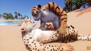 Tough Life, сексуальное гей-фурри-порно (тигр и леопард)