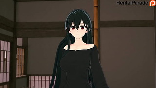 Akame은 Akame ga Kiru를 범합니다. Anime 무수정 포르노