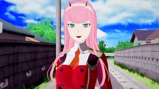 Sweet In The Franxx Zero Two Anime Hentai 3D bez cenzury