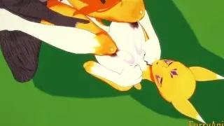 Digimon Hentai 3D Furry – Tomon Have Fuck With Black Dog