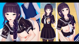 エロゲーコイカツ 前髪ぱっつん爆乳Jk 双葉 ちゃんがおっぱい揉みまくられる Dcgエロアニメ動画