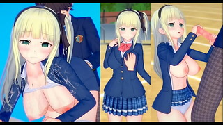 エロゲーコイカツ 金髪爆乳強気Jk 柚季 オリキャラ のおっぱい揉みまくりH ヘンタイゲーム