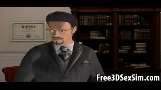 Lustful Chief Getting Seduced By Two 3D Cartoon Babes
