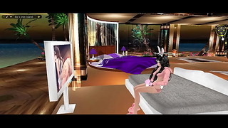 Imvu / Hentai Anime Xxx pornobilleder på en skærm