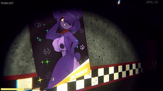 Nachtschicht im Fazclaires Nachtclub FNAF-Parodie Anime Pornospiel Pornplay Sexy pelziger Tittenjob