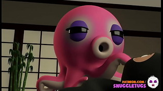 Ninja e Octogirl Octopus Part 2 Sesso e sborrata facciale Thai 3D Hentai T. Cartone animato Scopata.