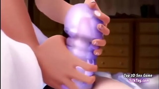 3D sexy Hentai masturbação de menina Anime Caralho