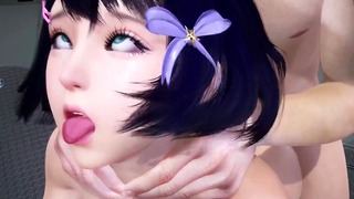 Hot Asian Babe Fucked Stupid Until She Gets An Ahegao Face 3D Porn