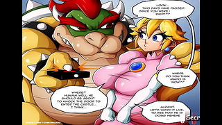 Extremadamente mario princesa melocotón pt. 1 – La princesa está siendo cogida por el culo por Bowser mientras Mario lucha por llegar