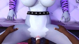 Roxanne the Wolf is Filled With Cum By Big Black Cock