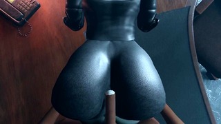 Atomic Heart Black Kerel in de kont geneukt Robotbabe komt klaar in Big Ass Animation Game 2023