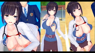 エロゲーコイカツ 爆乳保険の先生とおっぱい揉みまくりセックス Dcgエロアニメ動画