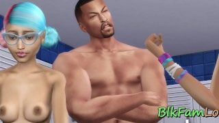 Красочный Hentai Sims 4