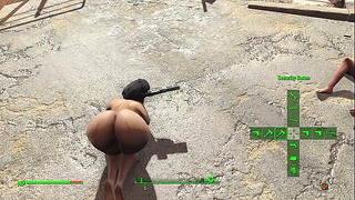 Modded Fallout Girl With Huge Ass Gets Naked Outdoors