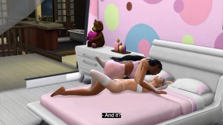 Mijn vriendin at mij op toen mijn moeder thuis was – Sims 4