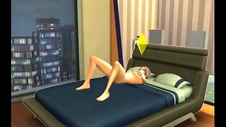 Sim Masturbates In Bed